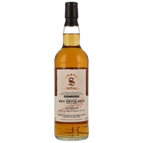 Ben Nevis Heavily Peated 2019/2024 - 5 y.o. - Signatory 100 PROOF Edition #17